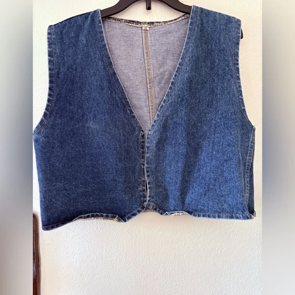 VTG Western Denim Vest | XL - Picture 2 of 6